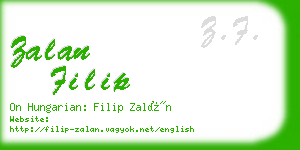 zalan filip business card